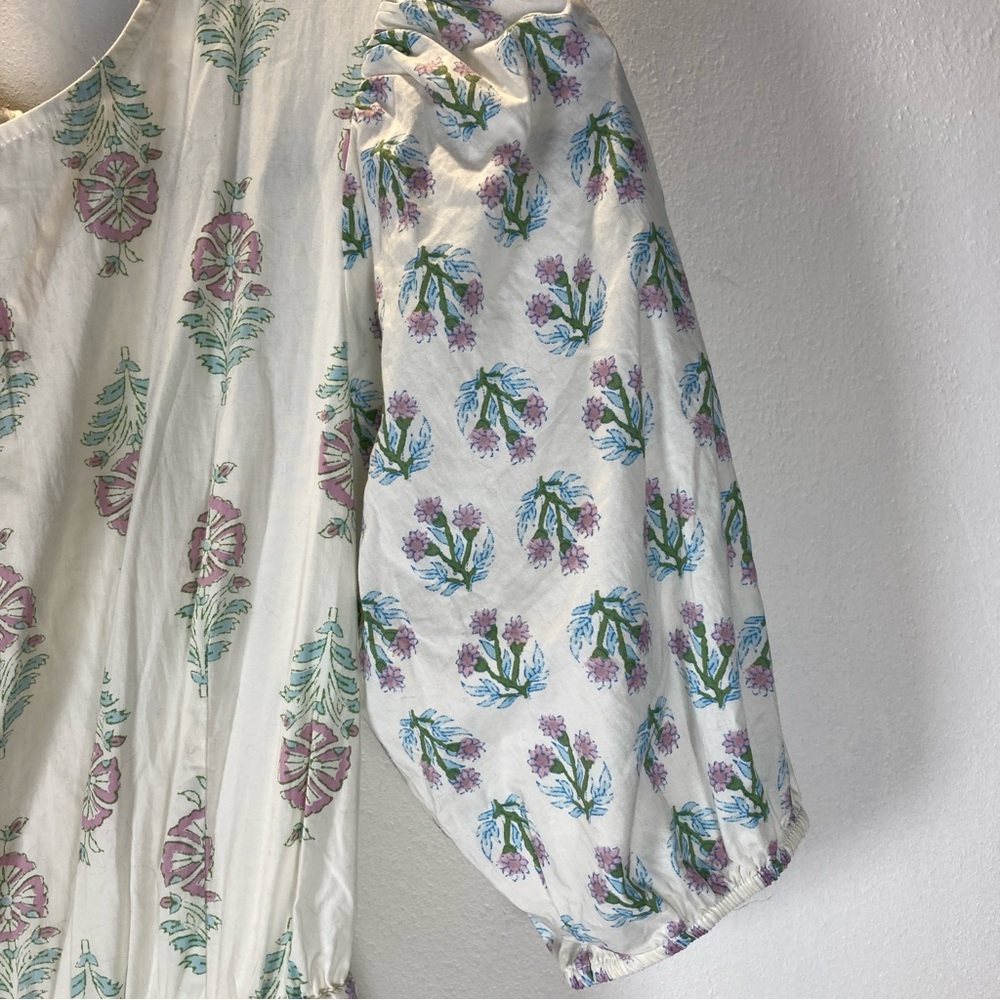 Christian Lacroix  Dress Ivory Multi Color Floral Printed A Line Size S Cotton - Picture 4 of 16
